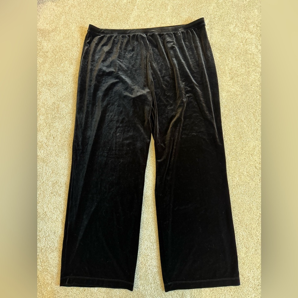 Laura Scott Black Velour Trousers 20/22W